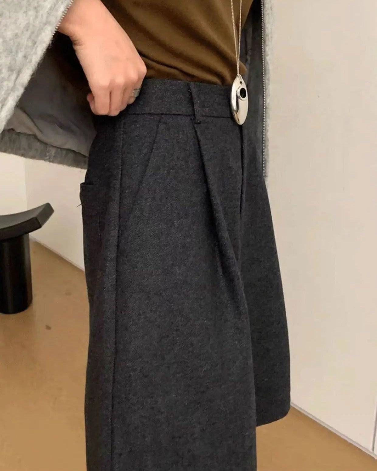 High Waist Loose Pockets Straight Shorts