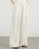High-Waist Pleated Wide-Leg Trousers