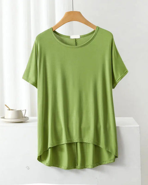 Modal Oversized Short Sleeve Pajama Top