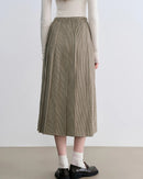 Plaid Pleated A-Line Skirt