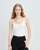Ribbed Lace Trim Camisole