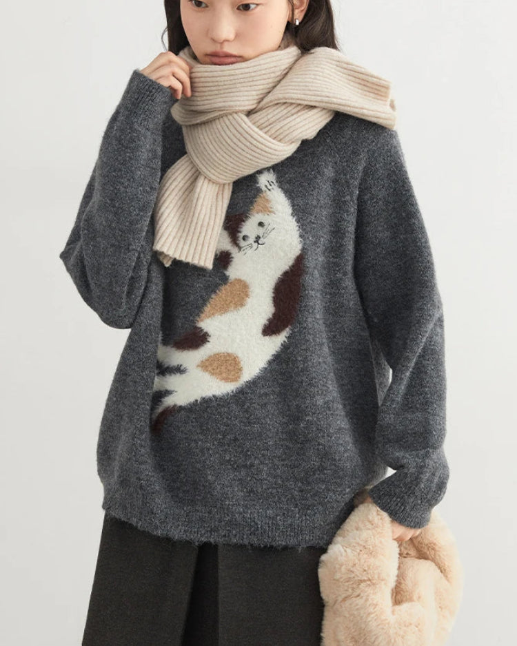 Loose Casual O-Neck Knitted Pullovers