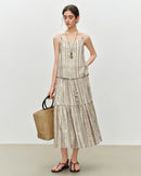 V-Neck Vest And Skirt Set