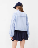 Stand-Collar Single-Breasted Short Jacket