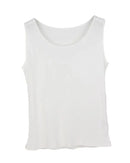 Silk-Viscose Jersey O-Neck Knit Sleeveless Tank Top