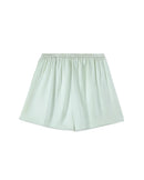 Mulberry Silk Satin Elastic-Waist Shorts