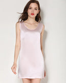 Mulberry Silk Round Neck Sleeveless Mini Dress