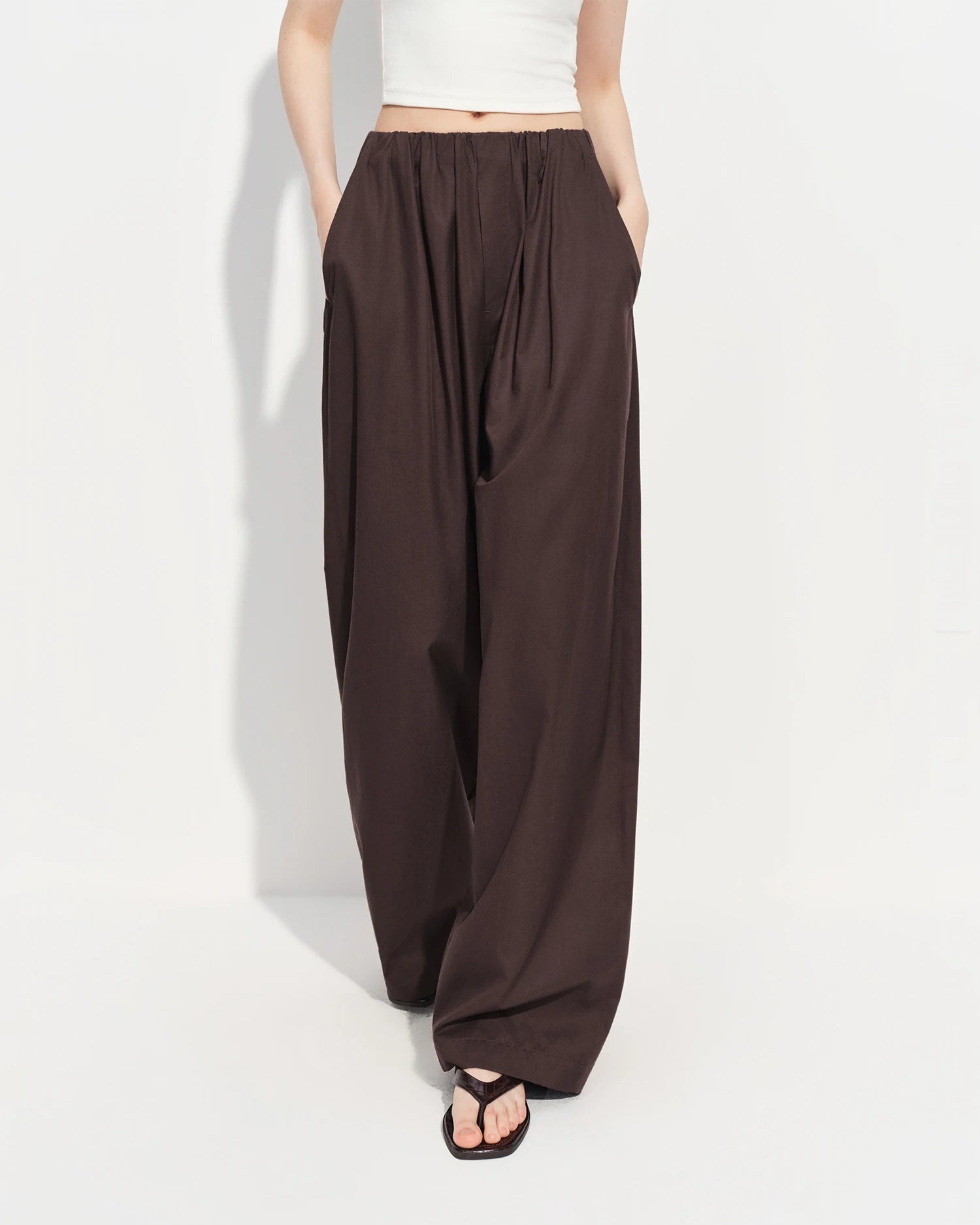 Loose-Fit High-Waisted Wide-Leg Pants