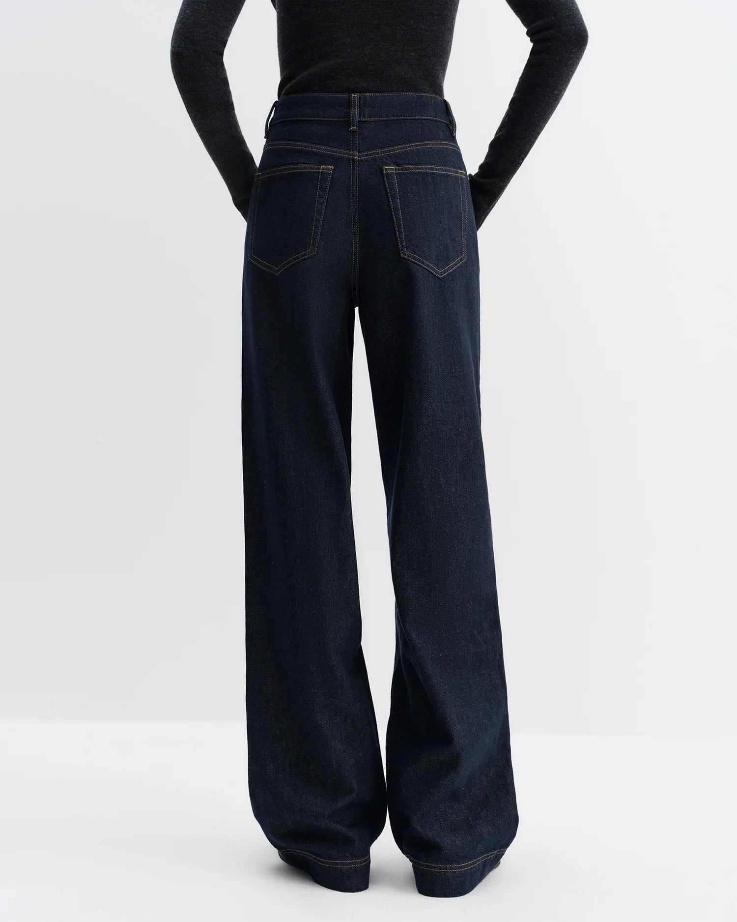 High-Waisted Straight-Leg Full-Length Jeans