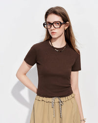 Slim Fit Cotton Blend Short-Sleeved T-Shirt