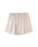 Mulberry Silk Satin Elastic-Waist Shorts