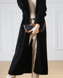 Open Front 100% Merino Wool Long Cardigan
