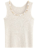 Slim-Fit A-Line Sleeveless Knitted Vest