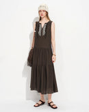 V-Neck Sleeveless A-Line Maxi Dress