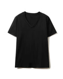 Silk-Cotton-Modal V-Neck Short Sleeve Tee