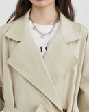 Belted Cotton Trench Coat Women's Outerwear