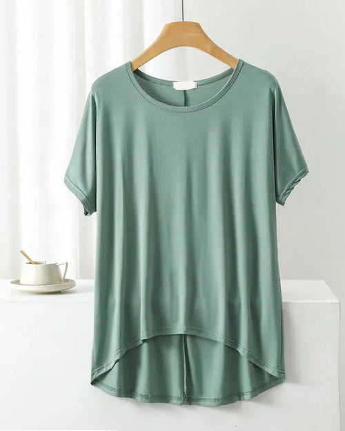 Modal Oversized Short Sleeve Pajama Top