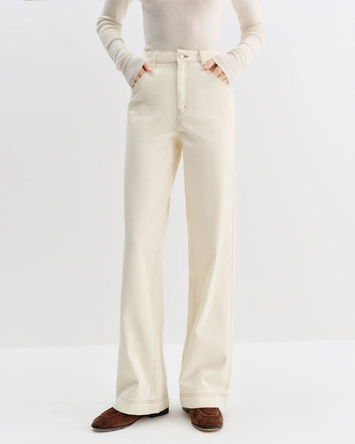 High-Waisted Straight-Leg Full-Length Jeans