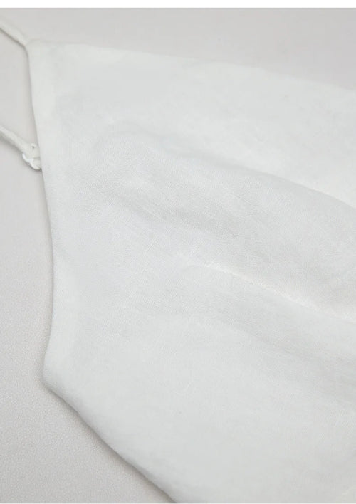 Linen V-Neck Spaghetti Strap Cropped Vest