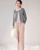 Color-Blocked Faux Two-Piece Knit Cardigan