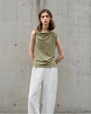 Irregular One-Shoulder Sleeveless T-Shirt