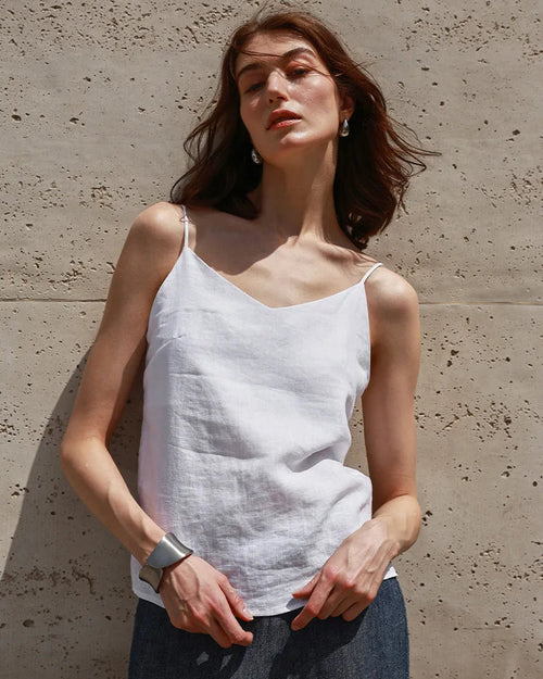 Linen V-Neck Adjustable Camisole