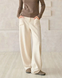 Wide-Leg Trousers With Elastic Waist
