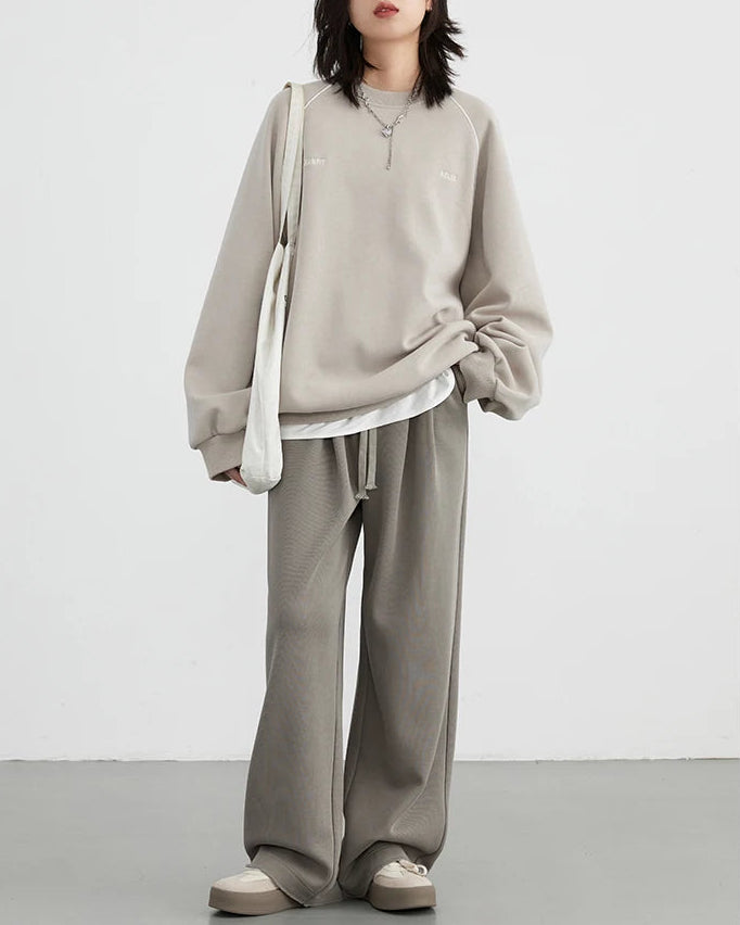 High-Waisted Drawstring Wide-Leg Pants
