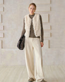 Wide-Leg Trousers With Elastic Waist