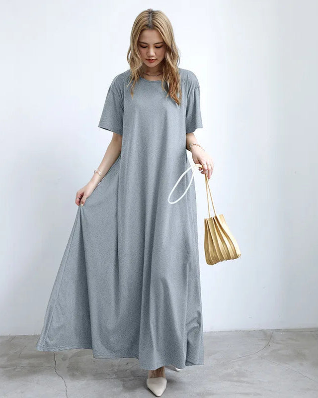 Loose A-Line Short Sleeve Nightgown Dress