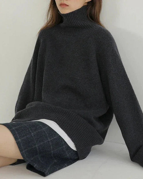 Wool Loose Turtleneck Sweater