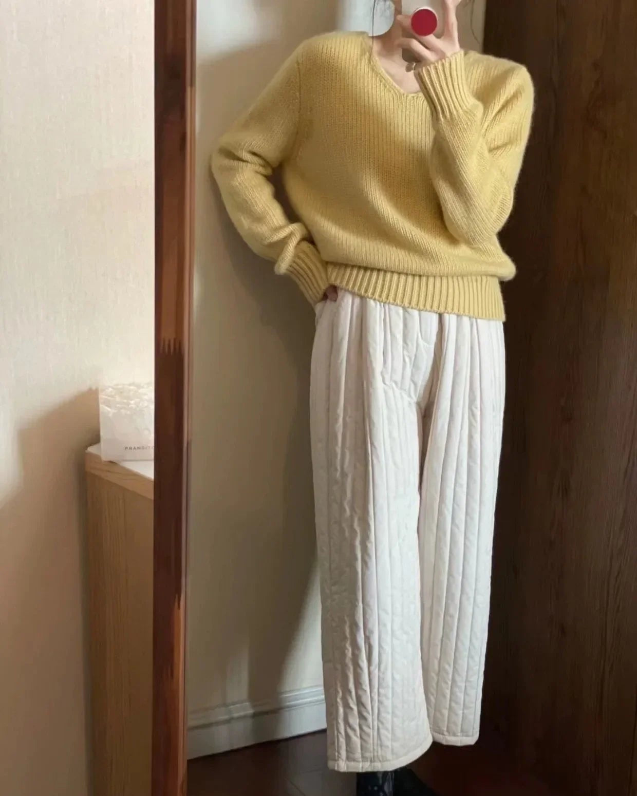 V-neck Pure Cashmere Sweater