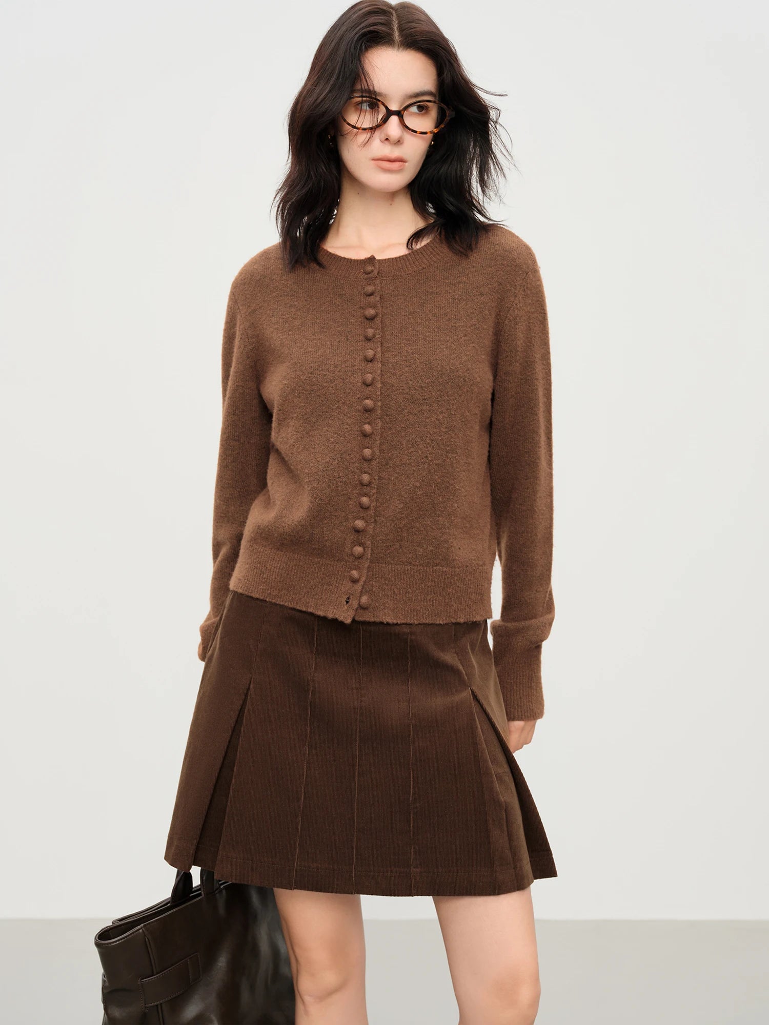 Relaxed O-Neck Knit Coatigan