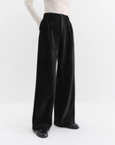 High-Waisted Straight-Leg Knit Pants