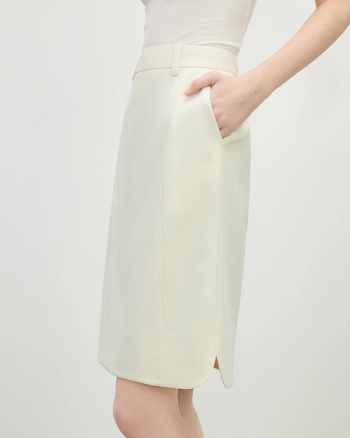 Slim-Fit Straight Knee-Length Skirt
