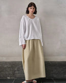 Loose-Fit Linen Crew-Neck Shirt