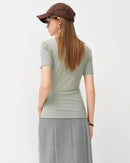 Silk Blend V-Neck Knit Top