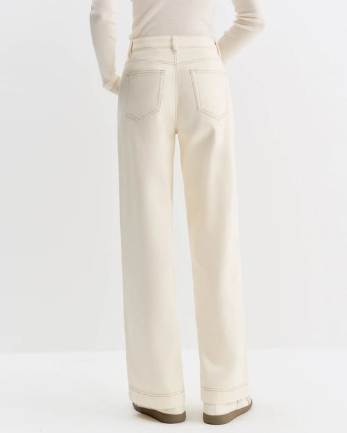 High-Waisted Straight-Leg Cropped Jeans