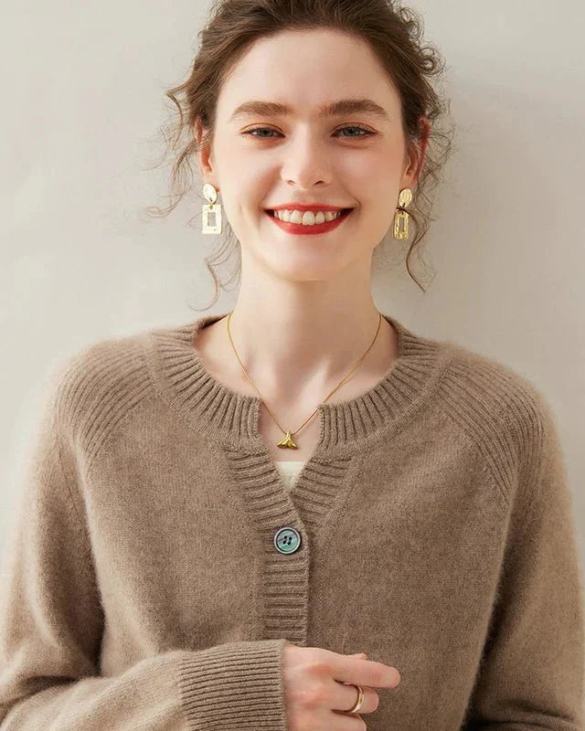 Cashmere Knitted Short Cardigan