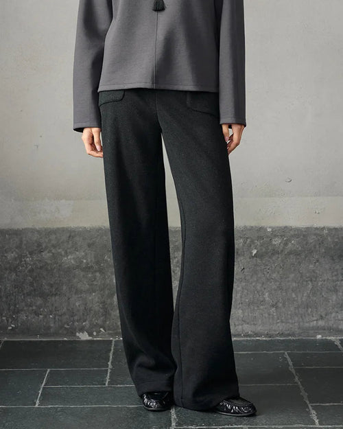 Wide-Leg Trousers With Elastic Waist