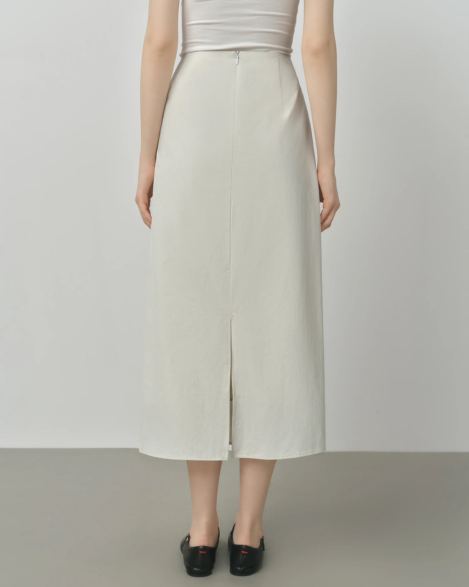 Irregular Hem High-Waisted A-Line Skirt