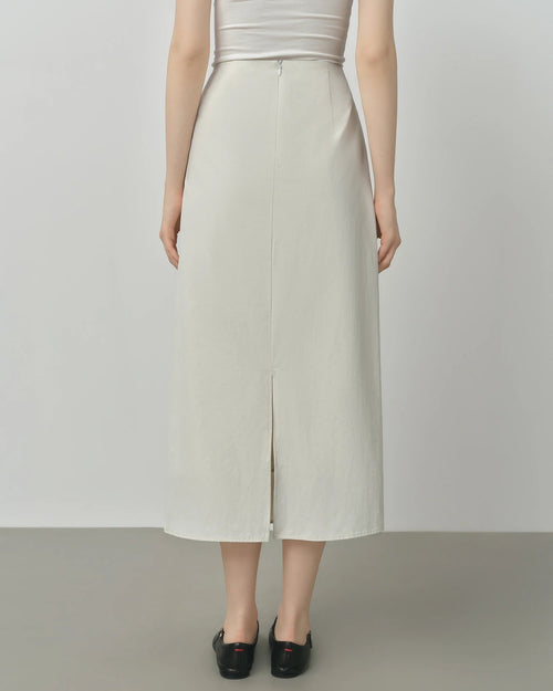 Irregular Hem High-Waisted A-Line Skirt