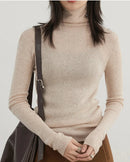 Women's Slim Turtleneck Knit Sweater