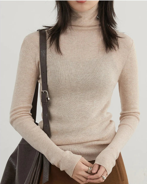 Women's Slim Turtleneck Knit Sweater