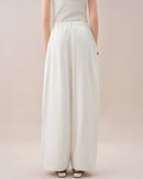 High-Waisted Loose-Fitting Curved Pants