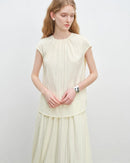 Round Neck Loose Sleeveless Top