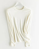 Wool-Blend Long-Sleeve O-Neck Tee