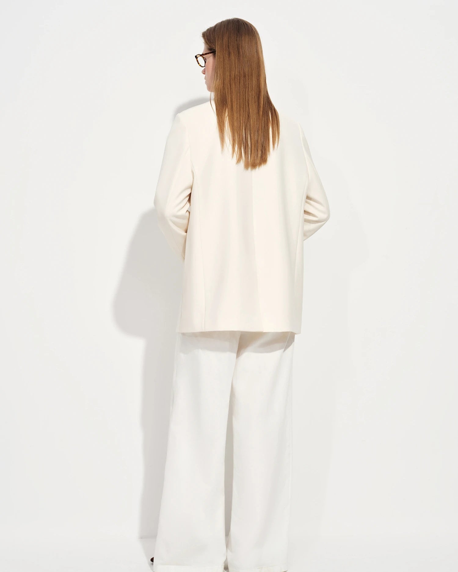 Loose-Fitting Single-Breasted Lapel Suit Jacket