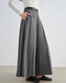 High-Waisted Pleated Wide-Leg Pants