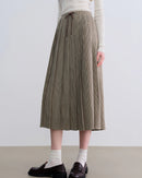 Plaid Pleated A-Line Skirt
